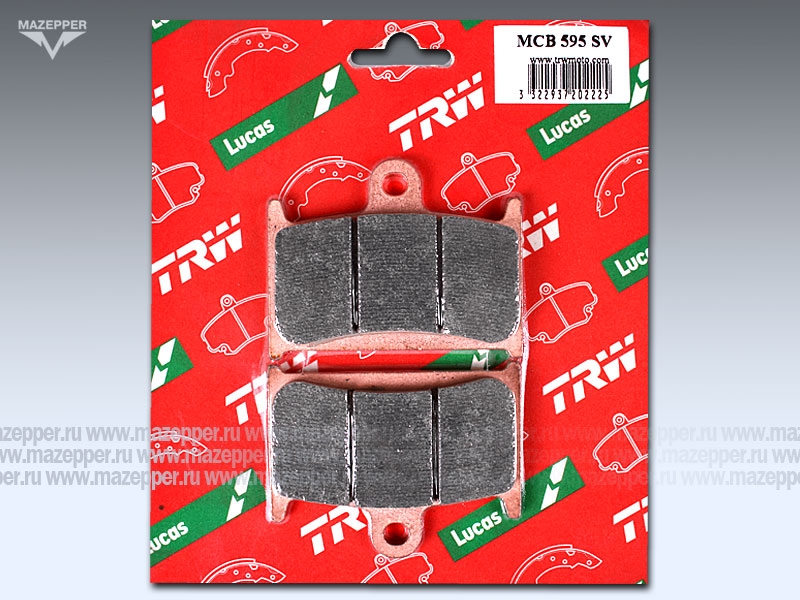 Колодки тормозные диск. тормоза "TRW" MCB 595 SV (2 шт.) Mazepper