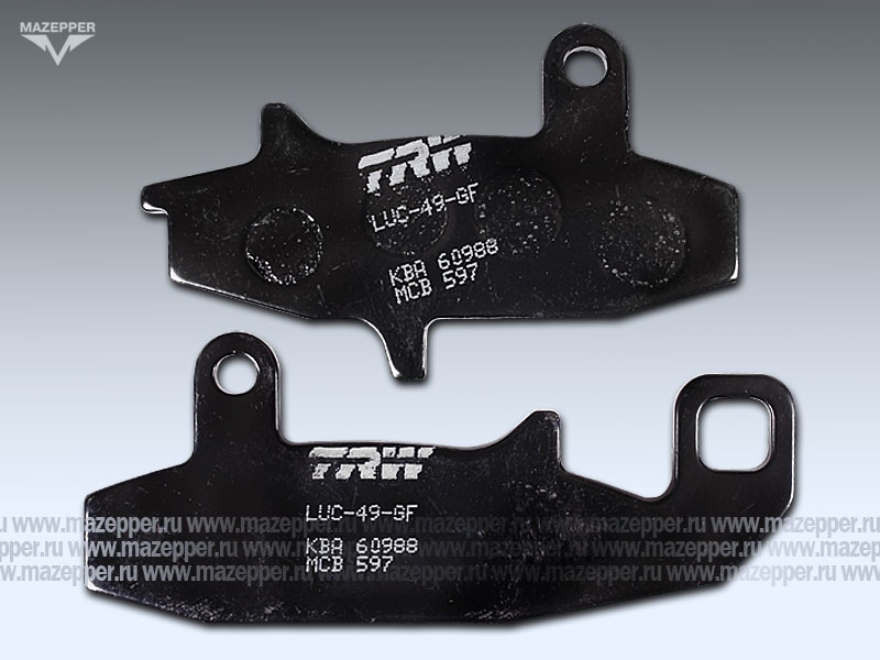 Колодки тормозные диск. тормоза "TRW" MCB 597 (2 шт.) Mazepper