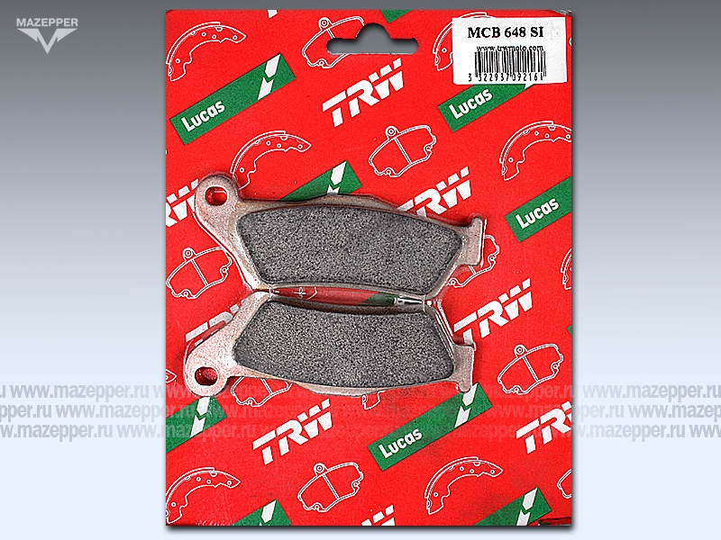 Колодки тормозные диск. тормоза "TRW" MCB 648 SI (2 шт.) Mazepper