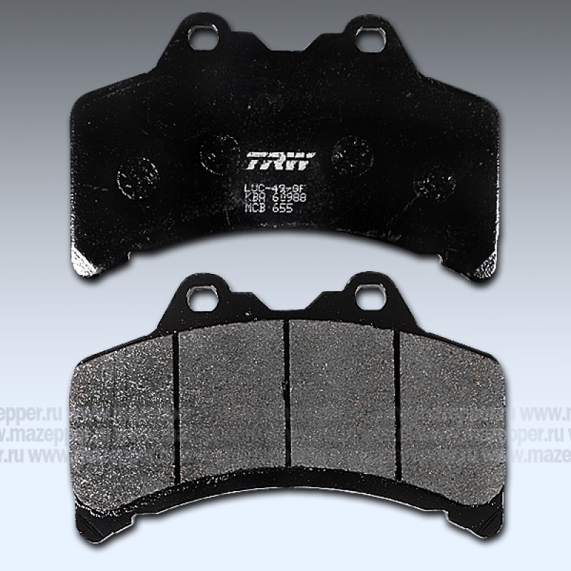 Колодки тормозные диск. тормоза "TRW" MCB 655 (Yamaha GTS 1000) 2 шт. Mazepper