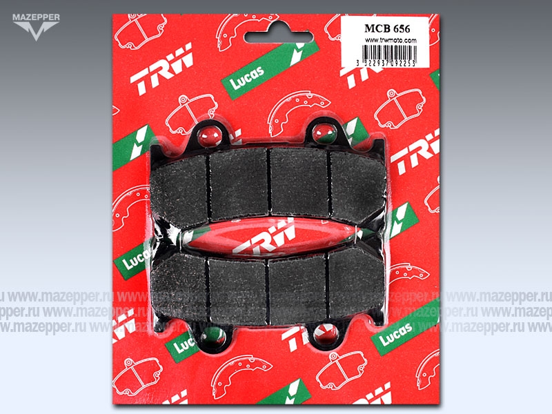 Колодки тормозные диск. тормоза "TRW" MCB 656 (2 шт.) Mazepper
