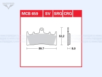 Колодки тормозные диск. тормоза "TRW" MCB 659 (2 шт.) Mazepper