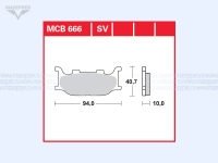Колодки тормозные диск. тормоза "TRW" MCB 666 SV (2 шт.) Mazepper