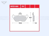 Колодки тормозные диск. тормоза "TRW" MCB 680 (2 шт.) Mazepper