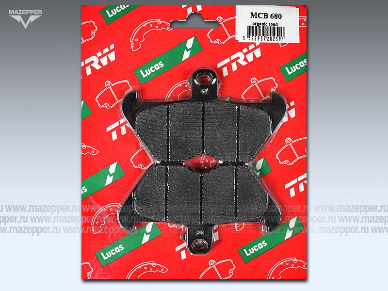 Колодки тормозные диск. тормоза "TRW" MCB 680 (2 шт.) Mazepper