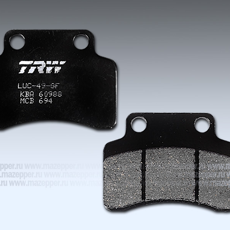 Колодки тормозные диск. тормоза "TRW" MCB 694 (2 шт.) Mazepper