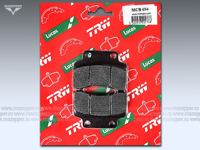 Колодки тормозные диск. тормоза "TRW" MCB 694 (2 шт.) Mazepper