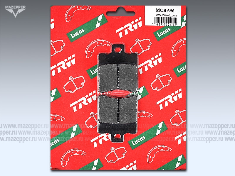 Колодки тормозные диск. тормоза "TRW" MCB 696 (2 шт.) Mazepper