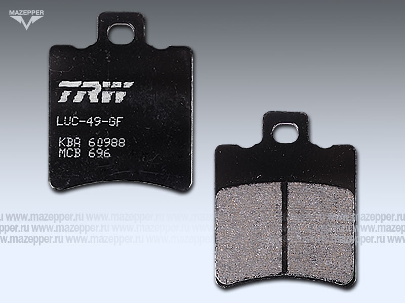 Колодки тормозные диск. тормоза "TRW" MCB 696 (2 шт.) Mazepper