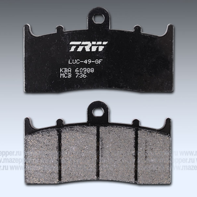 Колодки тормозные диск. тормоза "TRW" MCB 736 (2 шт.) Mazepper