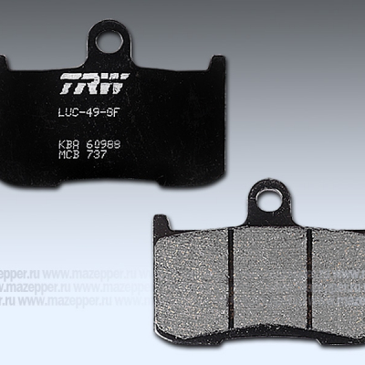 Колодки тормозные диск. тормоза "TRW" MCB 737 (2 шт.) Mazepper