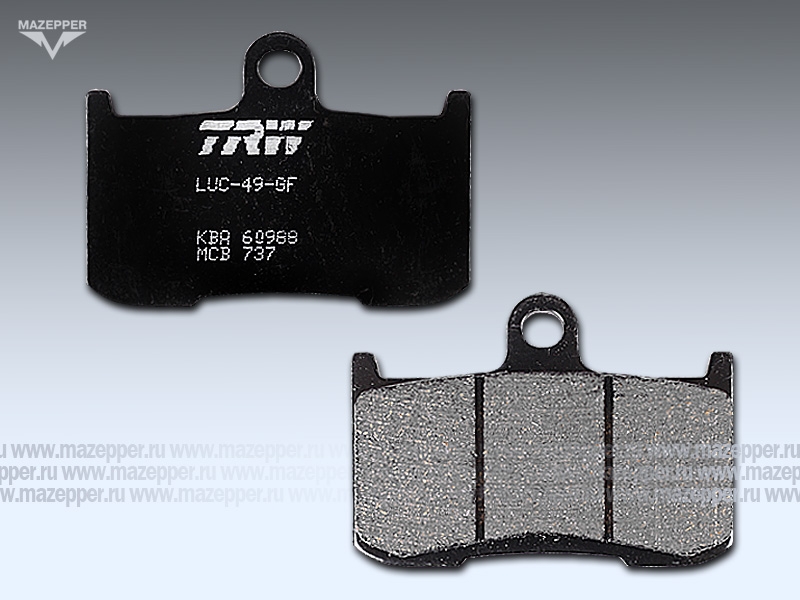 Колодки тормозные диск. тормоза "TRW" MCB 737 (2 шт.) Mazepper