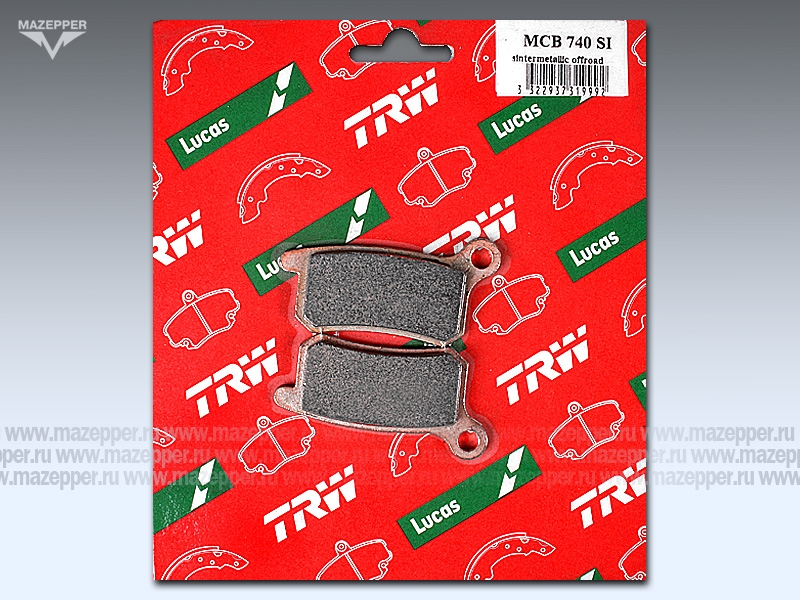 Колодки тормозные диск. тормоза "TRW" MCB 740 SI (2 шт.) Mazepper