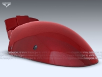 Крыло "Leike" (LK150T-7D,H,B,E) переднее (тёмно-красное) задняя часть Mazepper