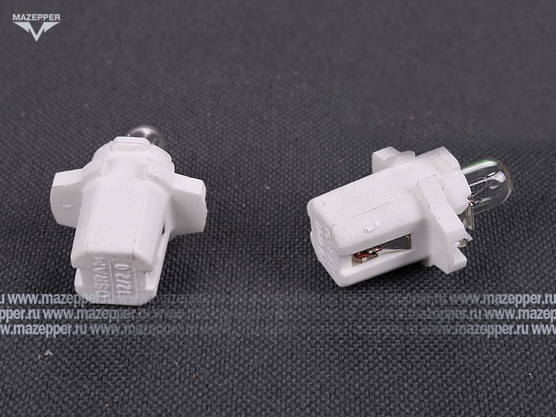 Лампа 12v,  2w (B8,3d) OSRAM (белый) Mazepper