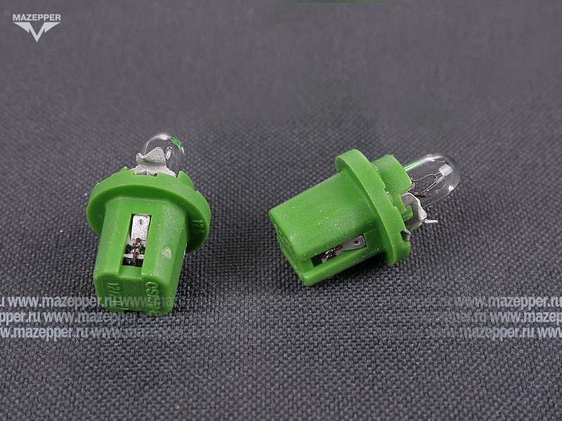 Лампа 12v,  2w (B8,5d) OSRAM (желто-зелёный) Mazepper