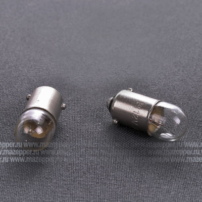 Лампа 12v,  3w (T3W, BA9s) Россия Mazepper