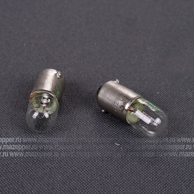 Лампа 12v,  4w (T4W, BA9s) Россия Mazepper