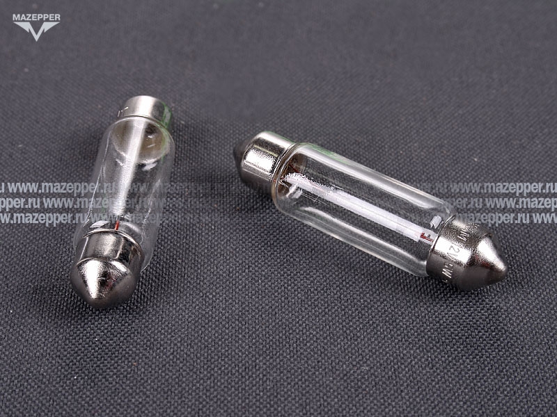 Лампа 12v,  5w (C5W, SV8,5-8) OSRAM (L=41 мм.) Mazepper