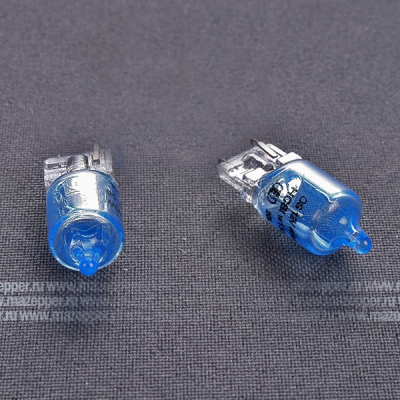 Лампа 12v,  5w (W5W, W2,1x9,5d) OSRAM Cool blue Halogen (без цоколя) синяя Mazepper