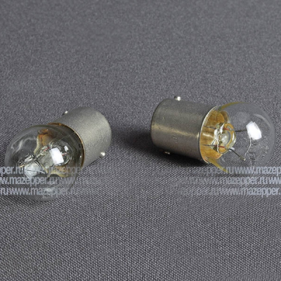 Лампа 12v,  8w (R8W, BA15s) Китай (белая) Mazepper
