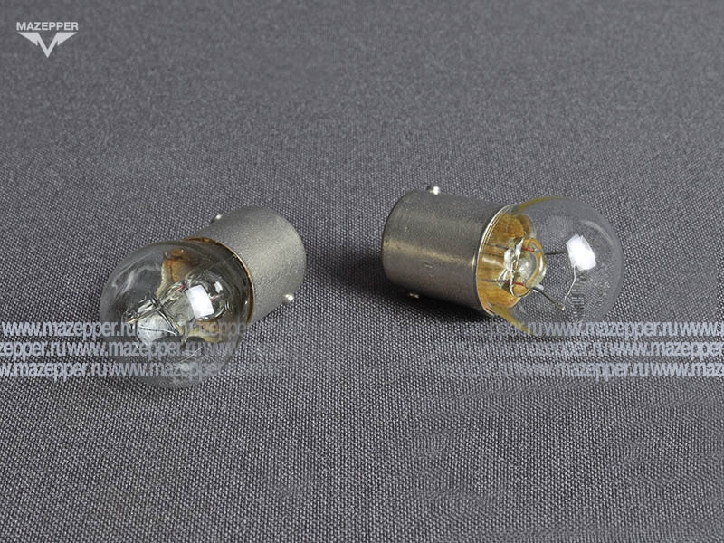 Лампа 12v,  8w (R8W, BA15s) Китай (белая) Mazepper