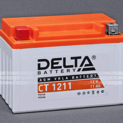 Аккумулятор 12V 11Ah (CT1211) "DELTA" (AGM VRLA) 150х87х110 (+  --) Mazepper