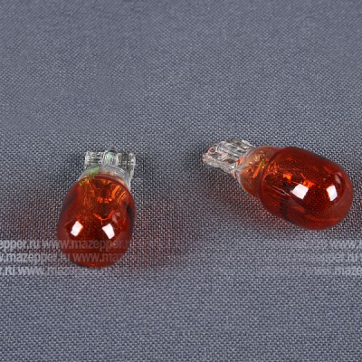 Лампа 12v, 10w (W10W, W2,1x9,5d) Китай (желтая) без цоколя Mazepper