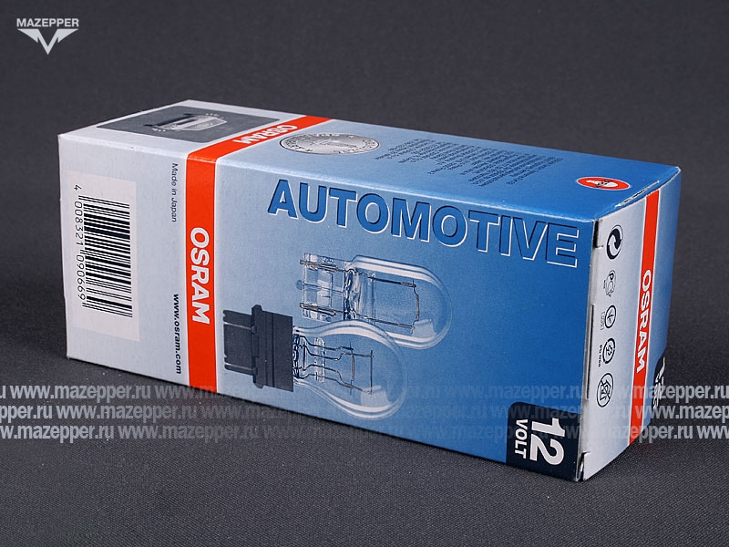 Лампа 12v, 21w (W21W, W3x16d) OSRAM (без цоколя) Mazepper