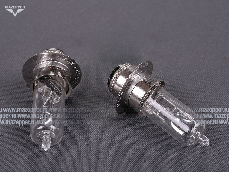 Лампа головного света 12v, 25/25w (P15d25-1) 1 ус на цоколе (МАЯК) Mazepper