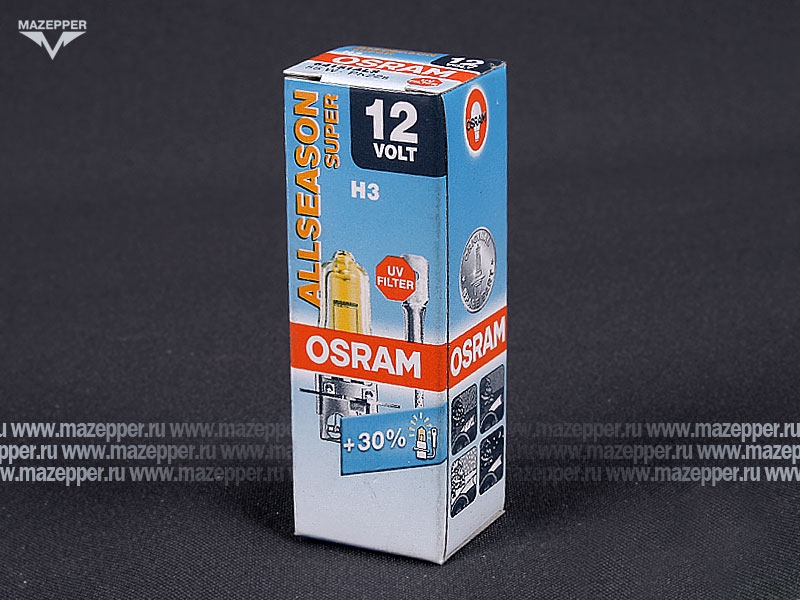 Лампа головного света 12v, 55w (H3, PK22s) OSRAM Allseason Mazepper