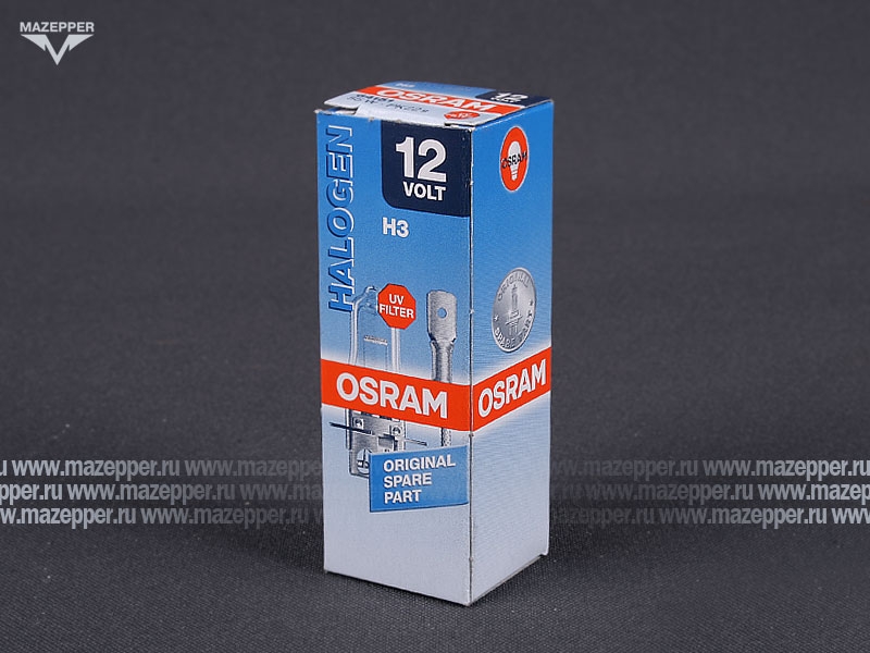 Лампа головного света 12v, 55w (H3, PK22s) OSRAM Halogen Mazepper