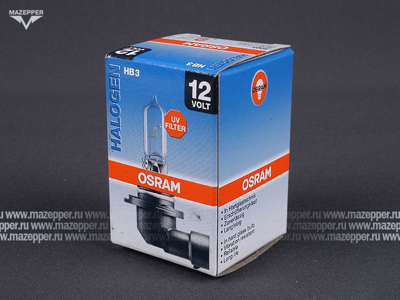 Лампа головного света 12v, 60w (HB3, P20d) OSRAM Halogen Mazepper