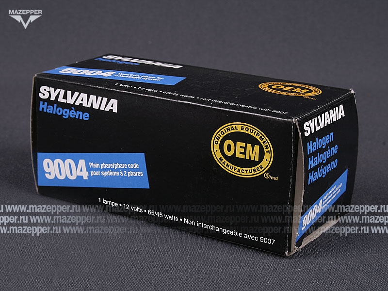 Лампа головного света 12v, 65/45w (HB1, P29t) OSRAM Sylvania Halogen Mazepper