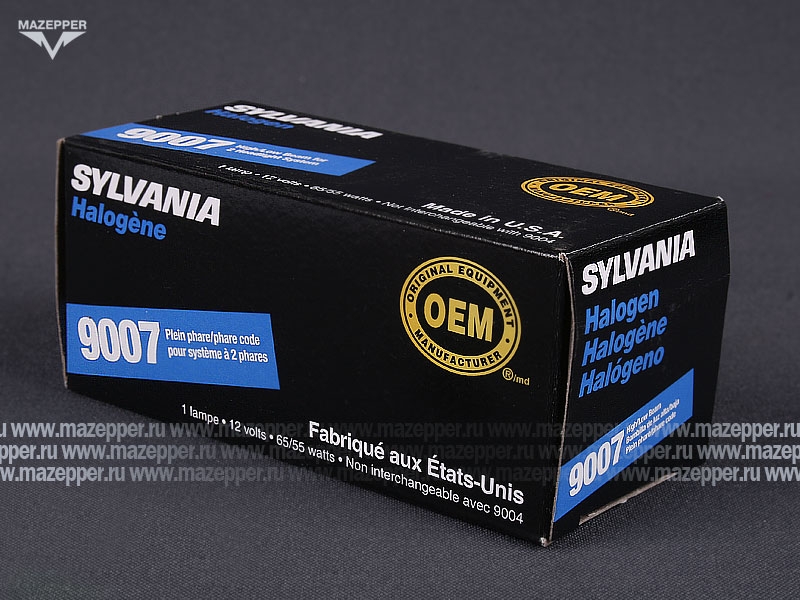 Лампа головного света 12v, 65/55w (HB5, PX29t) OSRAM Sylvania Halogen Mazepper