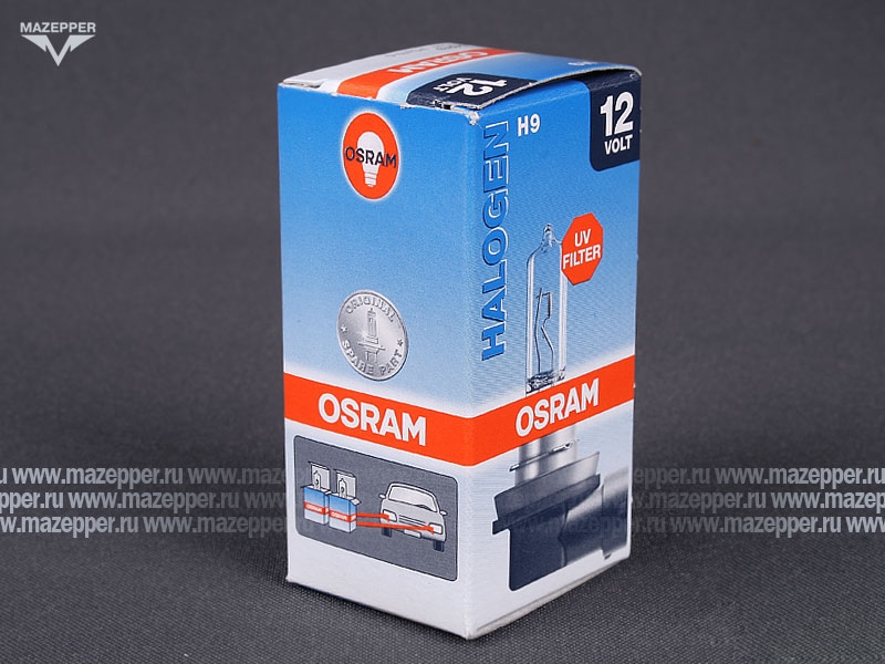 Лампа головного света 12v, 65w (H9, PGJ19-5) OSRAM Mazepper