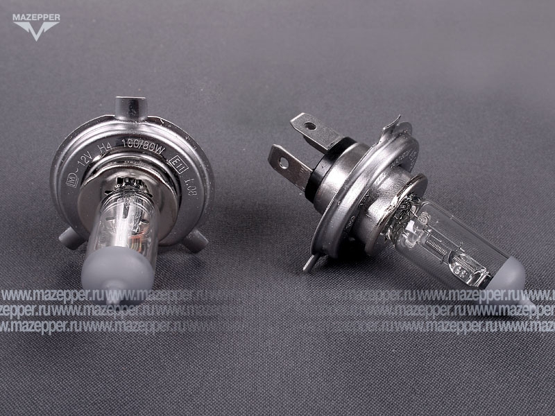 Лампа головного света 12v,100/80w (H4, P43t) ТЕХНОМОМ Mazepper