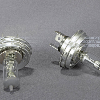 Лампа головного света 12v,100/90w (H4, P45t) Маяк Mazepper