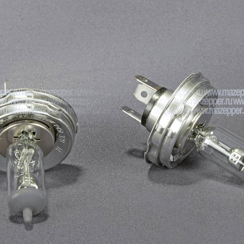 Лампа головного света 12v,100/90w (H4, P45t) Маяк Mazepper
