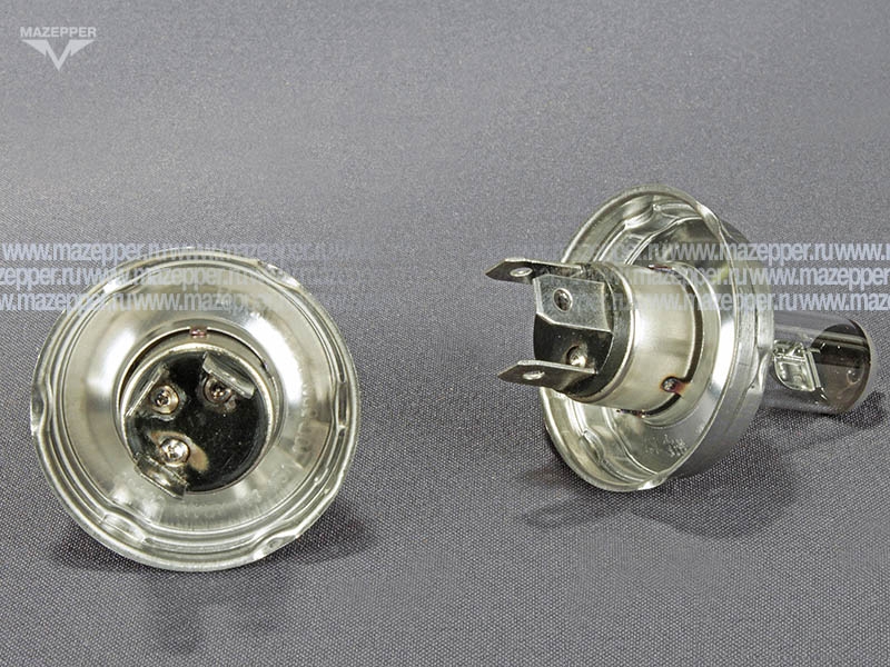 Лампа головного света 12v,100/90w (H4, P45t) Маяк Mazepper