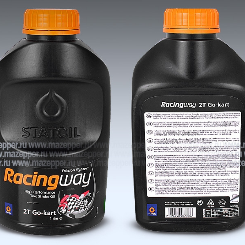 Масло моторное 2T "STATOIL" Racingway GO-KART (1л.) синтетическое Mazepper