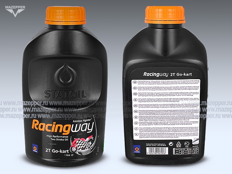 Масло моторное 2T "STATOIL" Racingway GO-KART (1л.) синтетическое Mazepper