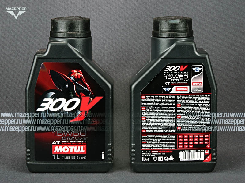 Масло моторное 4T "MOTUL" 300 V Factory Line Road Racing 15W-50 ( 1л.) синтетическое Mazepper