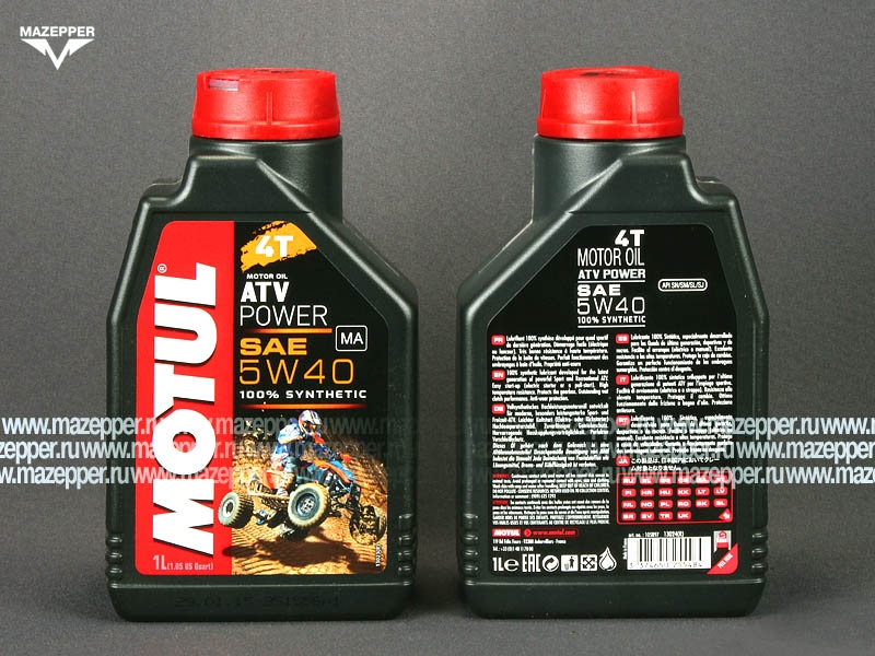 Масло моторное 4T "MOTUL" ATV Power 5W-40 (1л.) MA синтетическое Mazepper