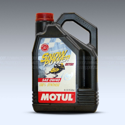 Масло моторное 4T "MOTUL" Snowpower 0W-40 (4л.) синтетическое Mazepper