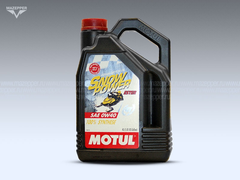 Масло моторное 4T "MOTUL" Snowpower 0W-40 (4л.) синтетическое Mazepper