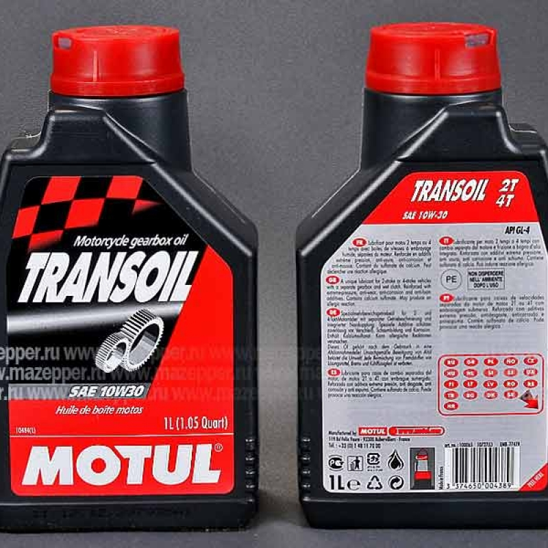 Масло трансмиссионное SAE 10W-30 "MOTUL" Transoil (1л.) минеральное Mazepper