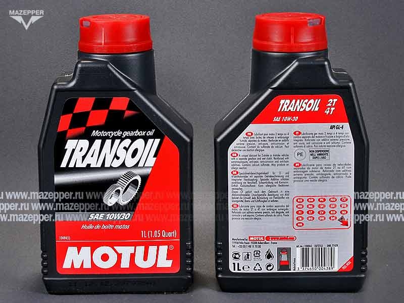 Масло трансмиссионное SAE 10W-30 "MOTUL" Transoil (1л.) минеральное Mazepper