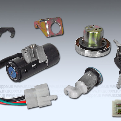 Набор замков "Active" (2 шт.) с пробкой бензобака (4-х контактный) Китай Mazepper