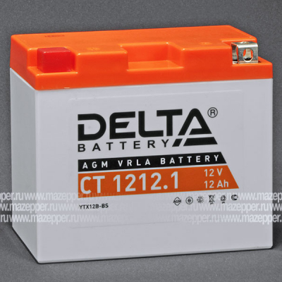 Аккумулятор 12V 12Ah (CT1212.1) "DELTA" (AGM VRLA) 151х70х131 (+  --) Mazepper